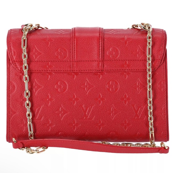 Louis Vuitton Saint Sulpice PM Monogram Empreinte Red Shoulder Bag Crossbody - Picture 7 of 15